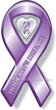 Chrome Domed Ribbon Decal / with heart pop-out