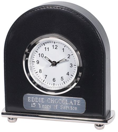Classic Leather Covered Clock