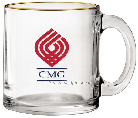 Clear Glass Coffee Mug -13 oz.