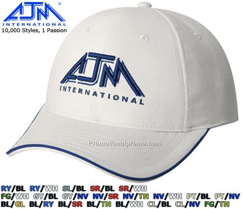 Constructed Contour Edge III Style. Cotton Drill, 6 Panel Caps