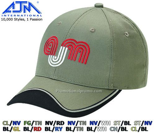 Constructed Contour Style Edge XIII. Polycotton, 6 Panel Caps