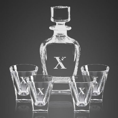 Decanter & 4 On-The-Rocks 24% Lead