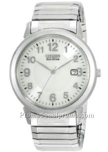 EXPANSION BAND - Men's Eco-Drive Expansion Bracelet White Dial - Silver Tone