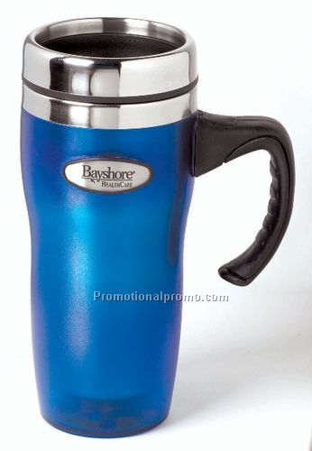Frosted Stainless Steel Mug 16oz - Blue