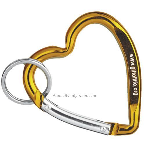 GOLD HEART CARABINER