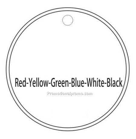 GOLF BAG TAG ROUND, strap included not attached White