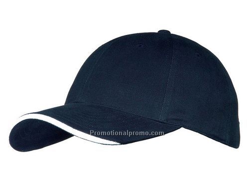 Heavy Weight Brushed Cotton Cap, Half-Wave Sandwich Peak
