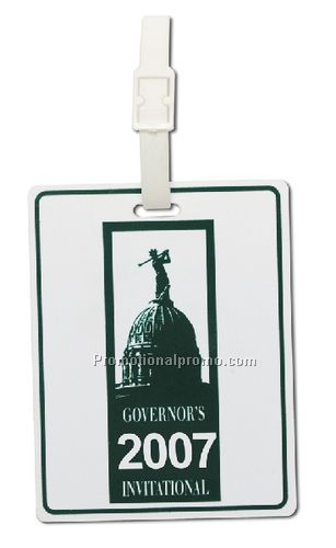 Jumbo Rectangle Write-On Surface Luggage Tag