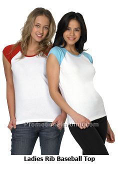 Ladies Rib Baseball Top