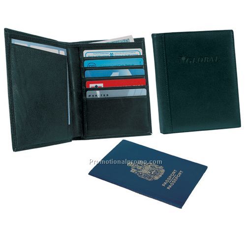 Leather travel wallet