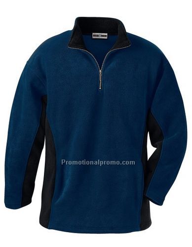 MEN'S COLOR-BLOCK POLYESTER FLEECE HALF-ZIP