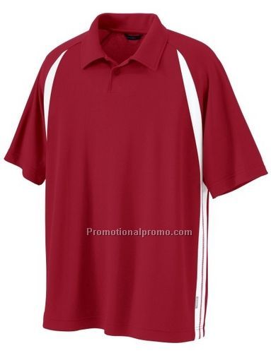 MEN'S POLYESTER PIQUE SHAPED RAGLAN COLOR-BLOCK POLO