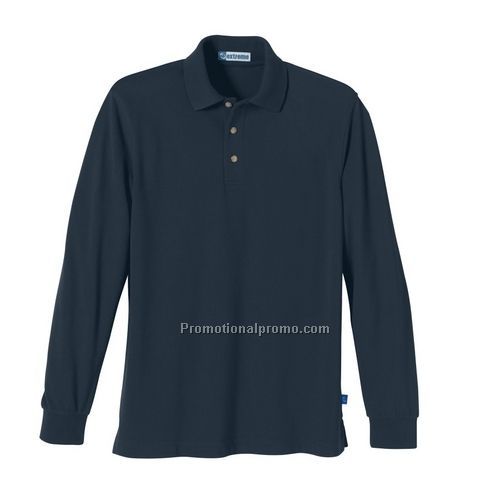 MEN37459 LONG SLEEVE PIQUE POLO WITH TEFLON44604/B>