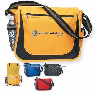 MESSENGER BAG WITH MATCHING STRIPED HANDLE