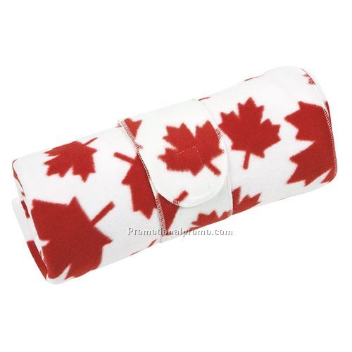 Maple Leaf Fleece Custom Roll Blanket