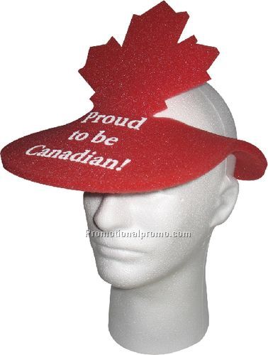 Maple Leaf Foam Pop-Up Visor Hat