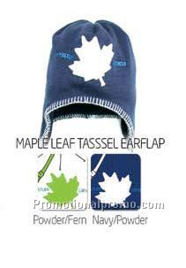 Maple Leaf Tassel Earflap