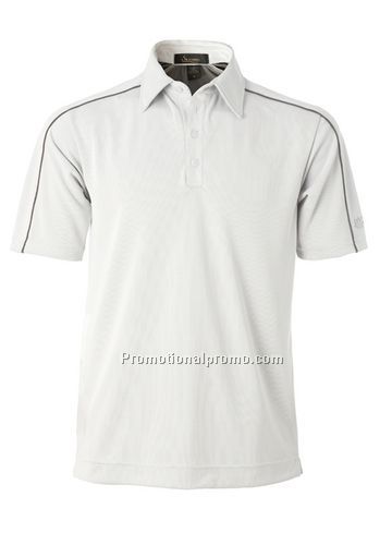 Men's Bamboo Charcoal Golf Shirt with Piping