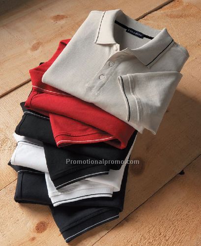 Men's Tier Cotton Pique Polo