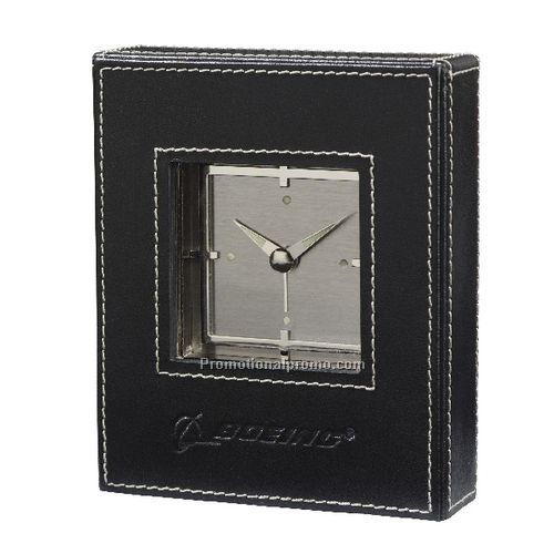Metropolitan Leather Desk Clock