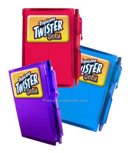 Mini Hard Cover Notebook with DOMED Logo & Ballpoint Pen