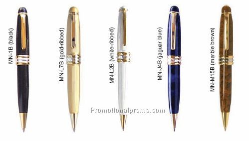Mini Pen - Gold Ribbed
