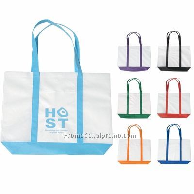 NON-WOVEN TOTE WITH TRIM COLORS