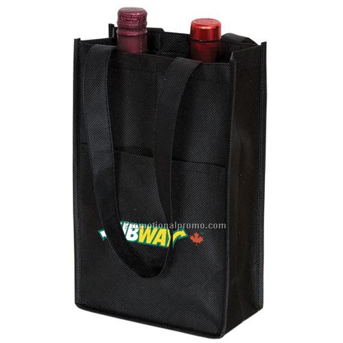 NON WOVEN TWO BOTTLE WINE BAG