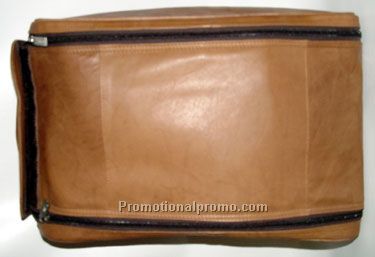 New! Top Zippered Golf Shoe Bag/ StoneWash Cowhide