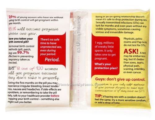 Printed folding tissue pack