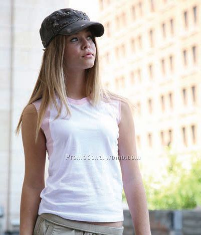 Raw Edge Raglan Sleeveless Tank