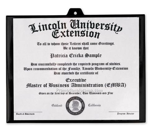 Recycled single side Vinyl Diploma holder
