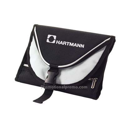 Retro Cosmetic Bag - Grey/Printed