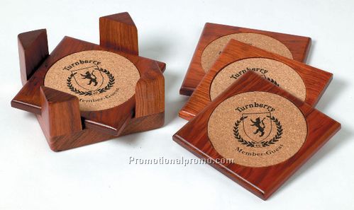 Rosewood Coaster Set
