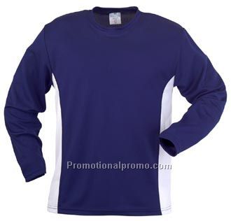 Round Neck 2 Tone Long Sleeve T- Shirt