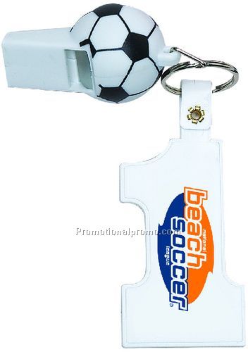 SOCCER WHISTLE WITH #1 KEY TAG