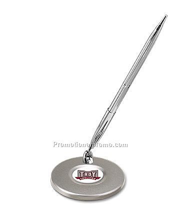 Satin SIlver Desk Set, 2.75