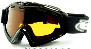 Ski Goggle, X9 OTG - Shiny Black Frame with Citrus Lens