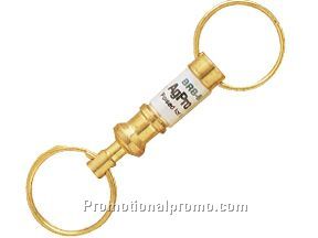 Snap-apart double key ring