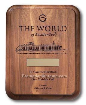 Solid Walnut Plaque - Ellipse Bevel - 7