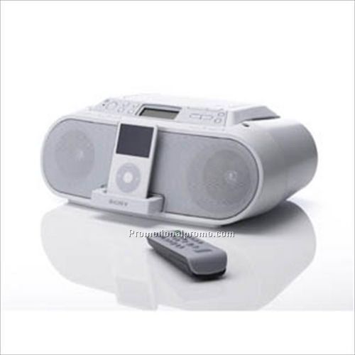 Sony iPod Dock CD Boom Box - White