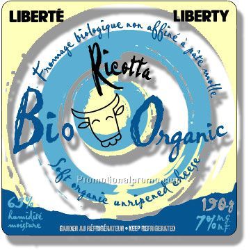 Stock Shape Clear Matte Polypro Roll Labels - Square