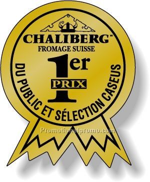 Stock Shape Dull Gold Foil Paper Roll Labels - Medallion