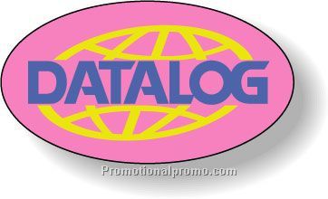 Stock Shape Fluorescent Pink Roll Labels - Oval