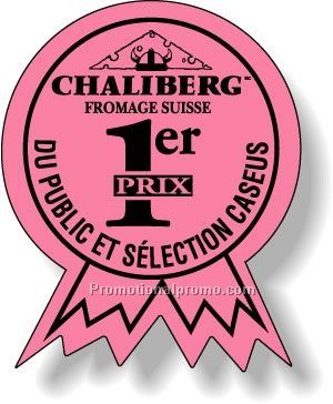 Stock Shape Fluorescent Red Roll Labels - Medallion