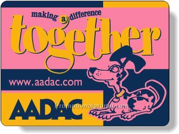 Stock Shape Fluorescent Red Roll Labels - Rectangle with round corners