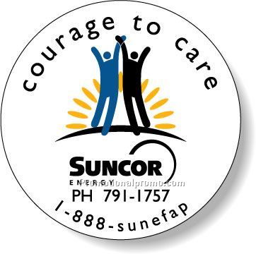 Stock Shape White Gloss Roll Labels - Round