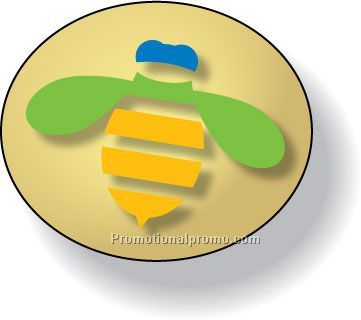 Stock Shape White Gloss Roll Labels for indoor use - Oval