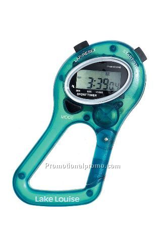 Stop Watch Carabiner - Translucent Green
