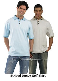 Striped Jersey Golf Shirt